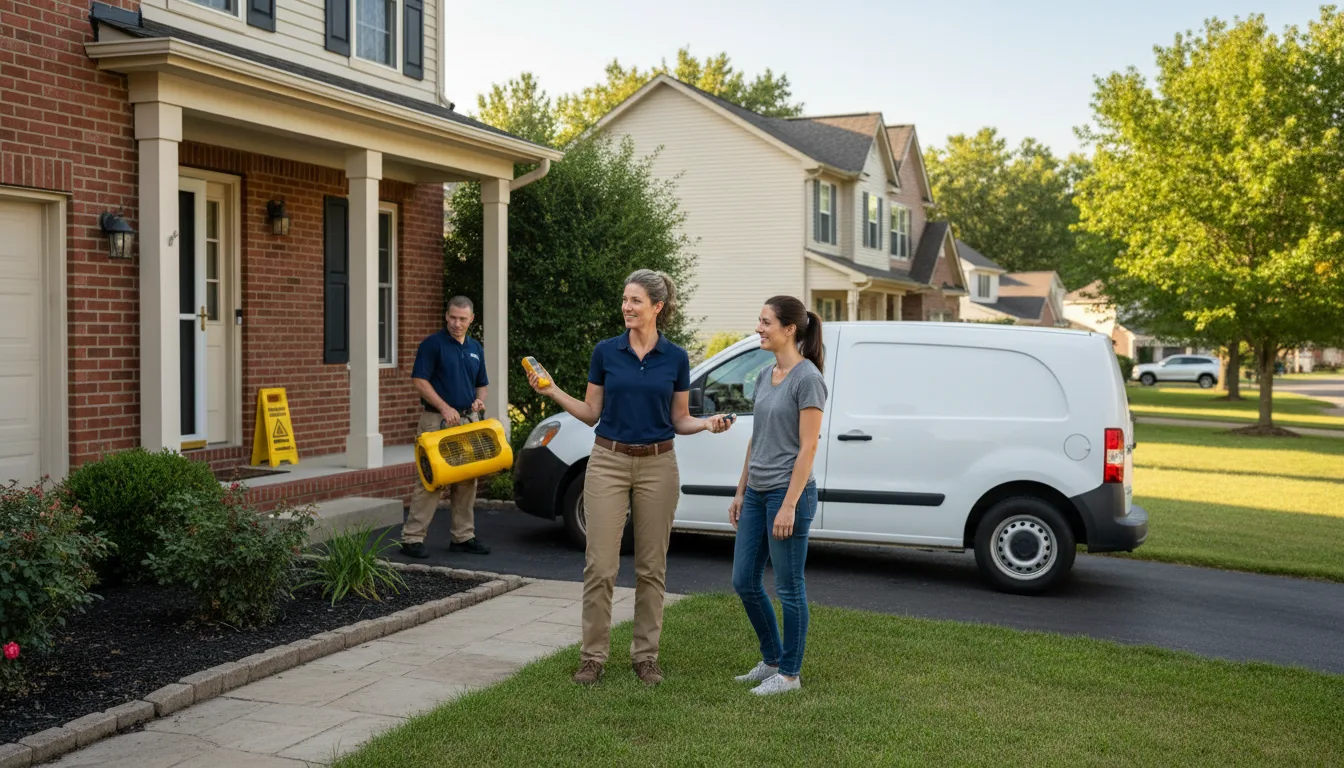Residential water damage restoration in Andersonville, GA